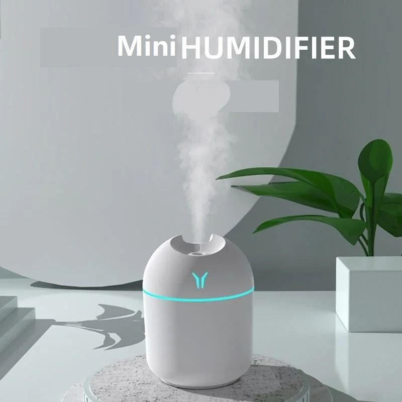250ml USB Mini Air Humidifier – Ultrasonic Essential Oil Diffuser with LED Light