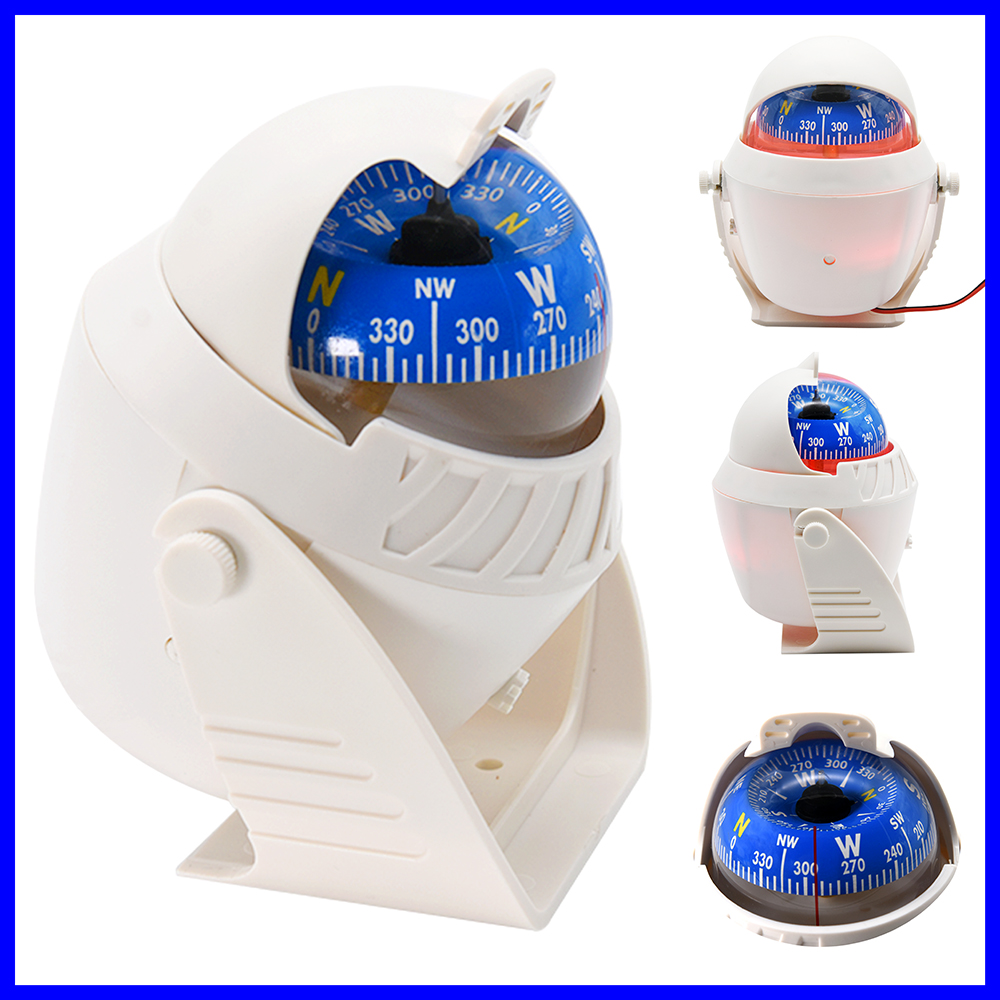 LED Marine Compass for Boats Pivoting Boat Navigation Compass