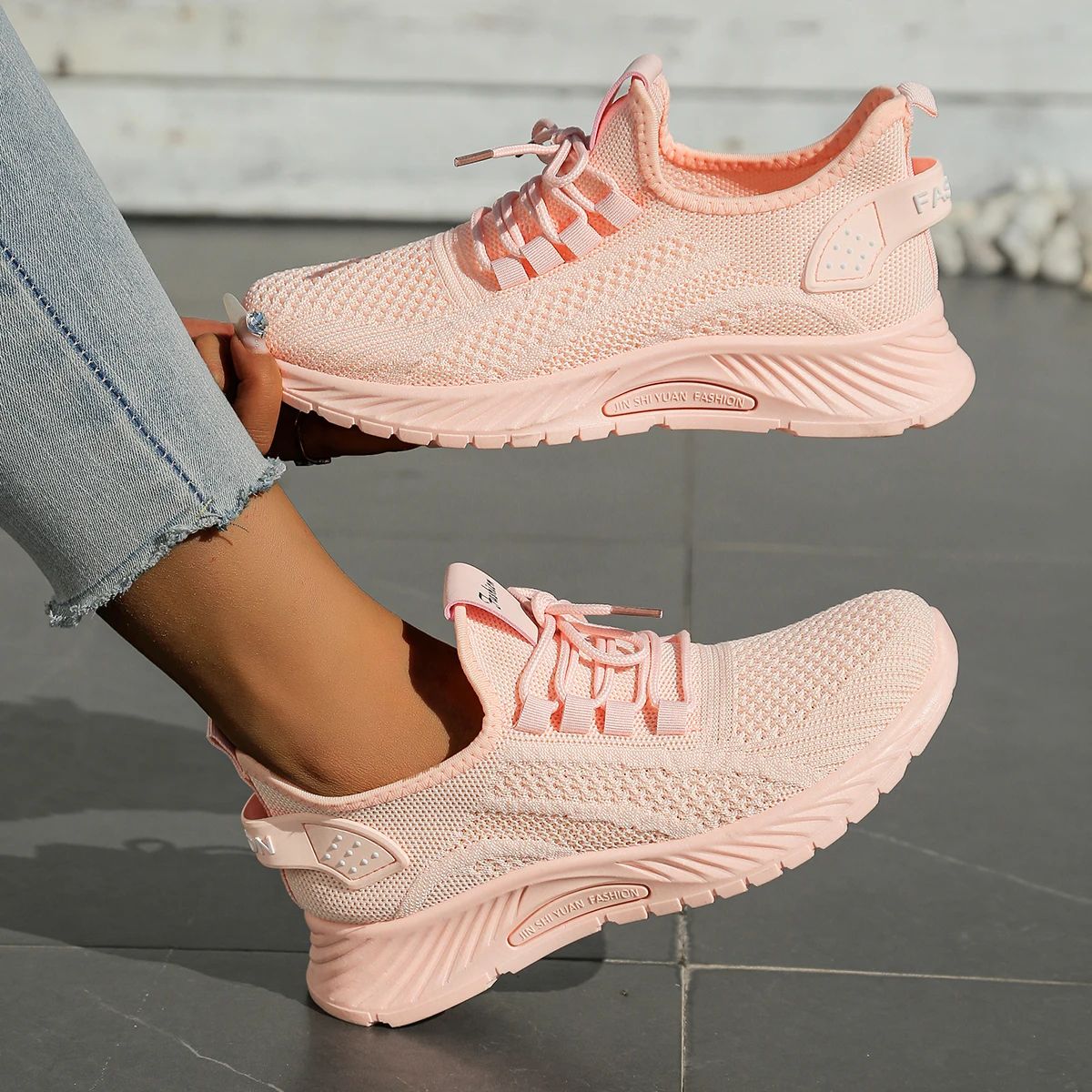 Fall KnitStride Womens Casual Sneakers - Breathable Everyday Walking Shoes