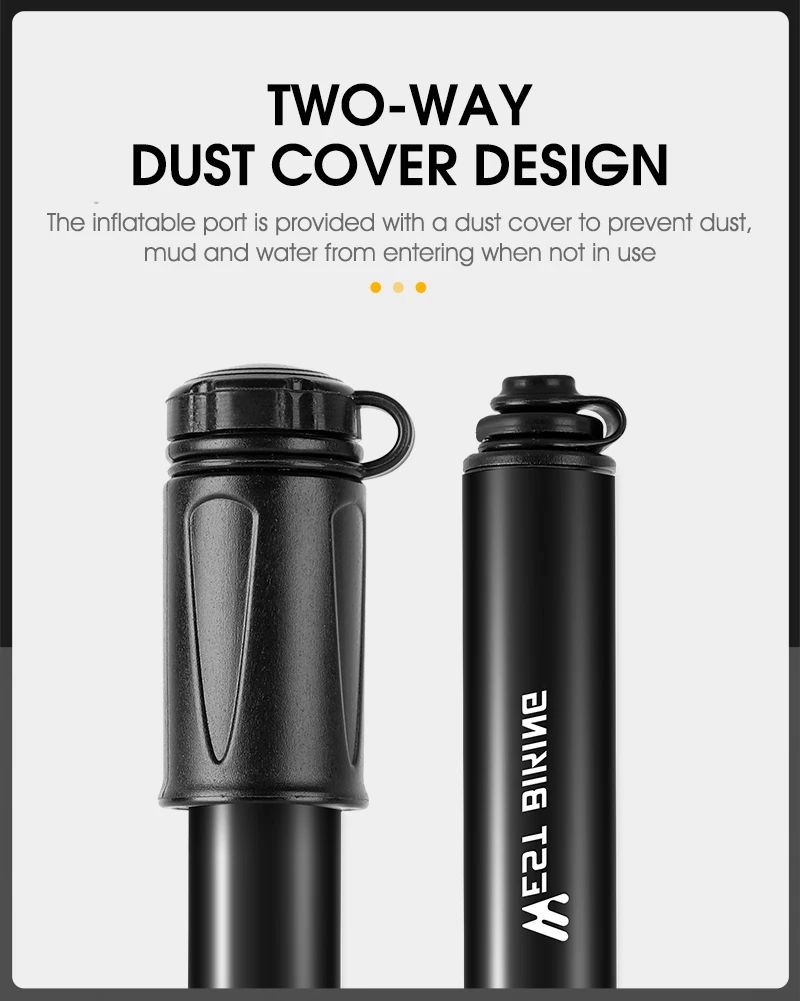 WEST BIKING Mini Bike Pump 100PSI Aluminum Alloy