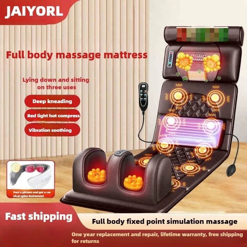 Electric Full Body Massage Mattress with Heating and Hand Control