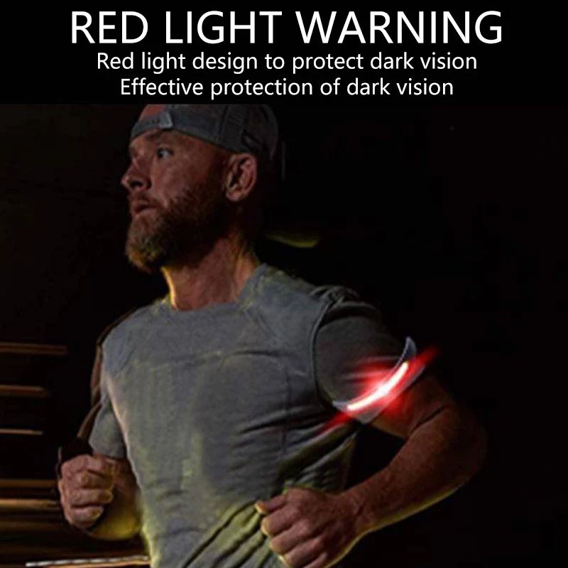 USB Rechargeable LED Armband for Night Running – High Visibility Safety Light for Outdoor Sports, Cycling, Jogging, and