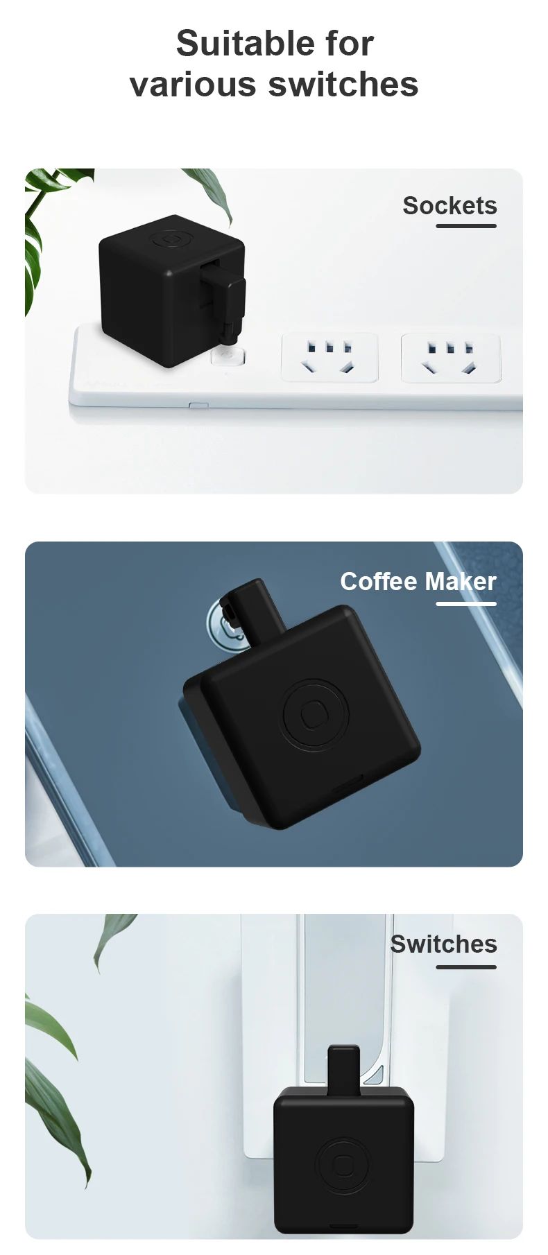 Smart Fingerbot Button Pusher Robot with Bluetooth and Zigbee Options