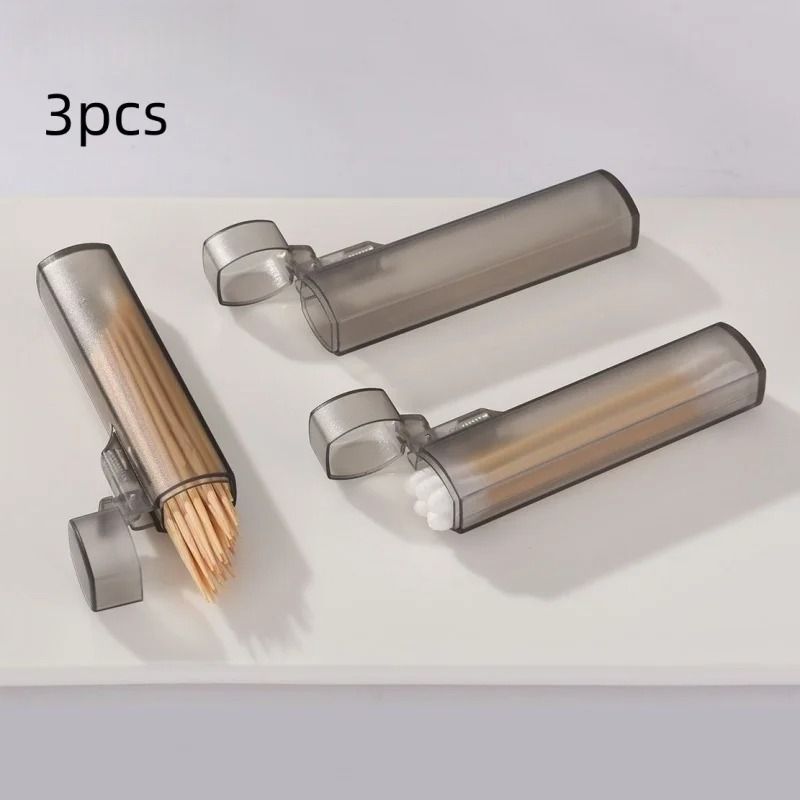 1pc 3pcs Portable Toothpick Case for Travel Outdoor Daily Use Toothpick Holder Box
