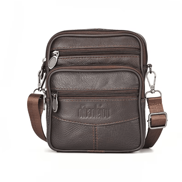 Mens Genuine Leather Crossbody Bag High Quality Retro Business Messenger Bag