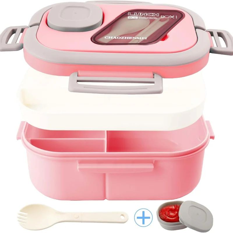 40.5 Oz Bento Lunch Box Leakproof 4 Compartment Food Container