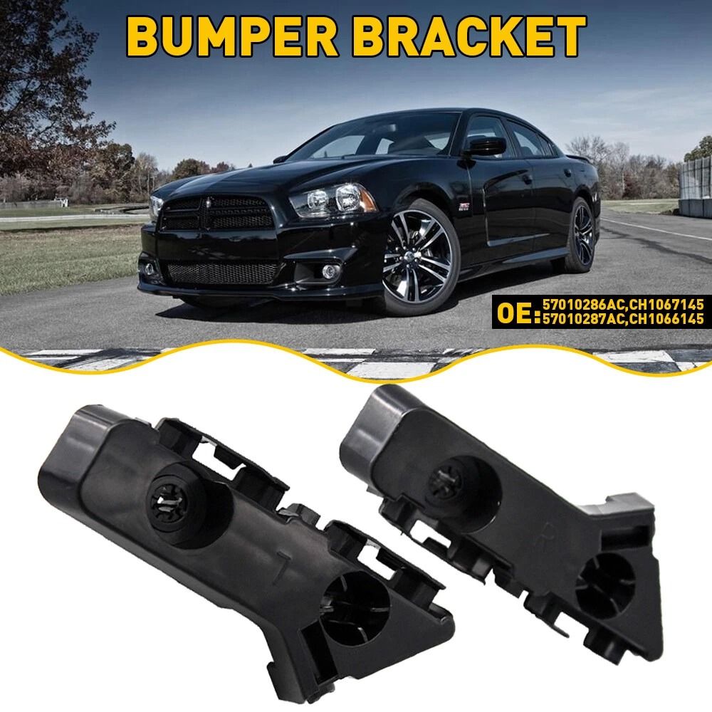 Front Bumper Support Brackets, Left & Right Side, Corrosion-Resistant, Durable for Car Repair