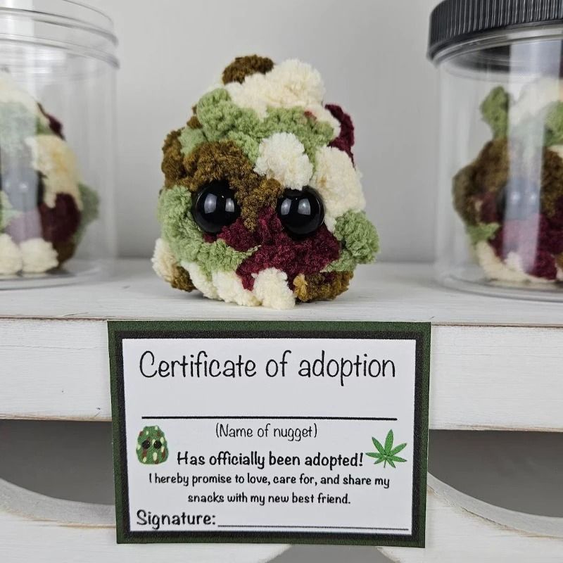 Botanical Narrative Sculpture – High-Definition Nugget Plush Architectural Ornament