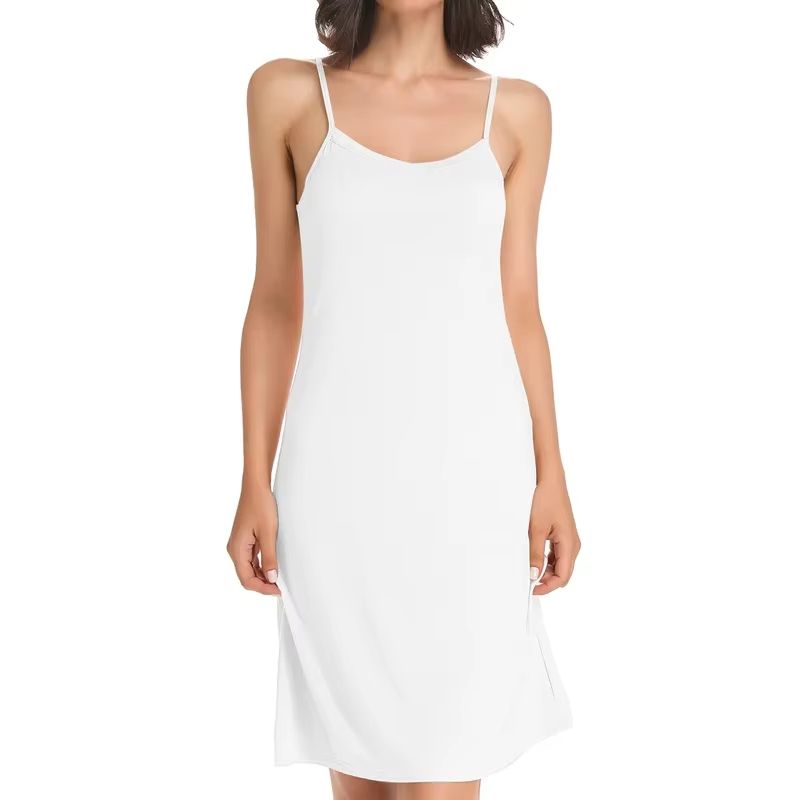 Women's Elegant Solid Sling Dress Compression Slip Sleeveless Backless Sleepwear