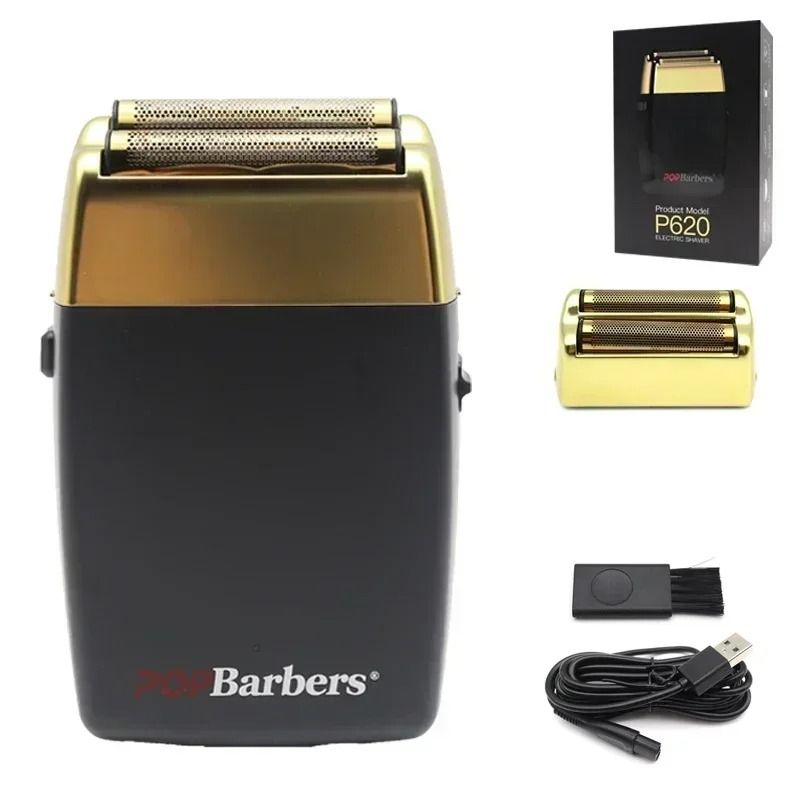 Professional Electric Beard Trimmer Double Foil Shaver with USB Charging