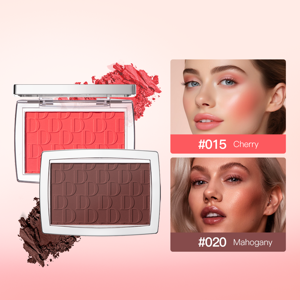 Blush Matte Natural Cheek Tint, Waterproof Face Contouring Cosmetics, Soft Female Blush Powder to Brighten Face