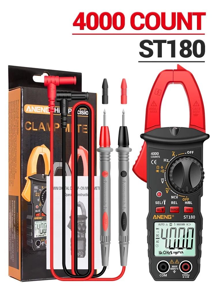 ANENG ST180 Clamp Meter Digital 4000 Counts AC DC Multimeter