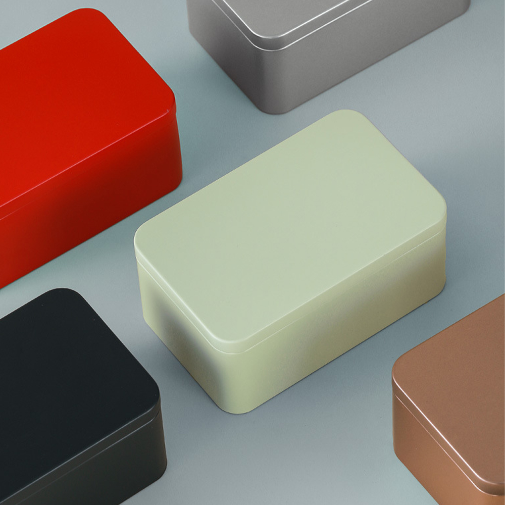 Exquisite and Practical Square Tea Box, Easy to Open and Close Metal Tin for Convenient Storage