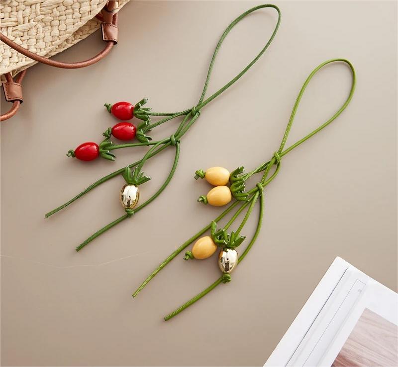 Leather Flower Bag Charm