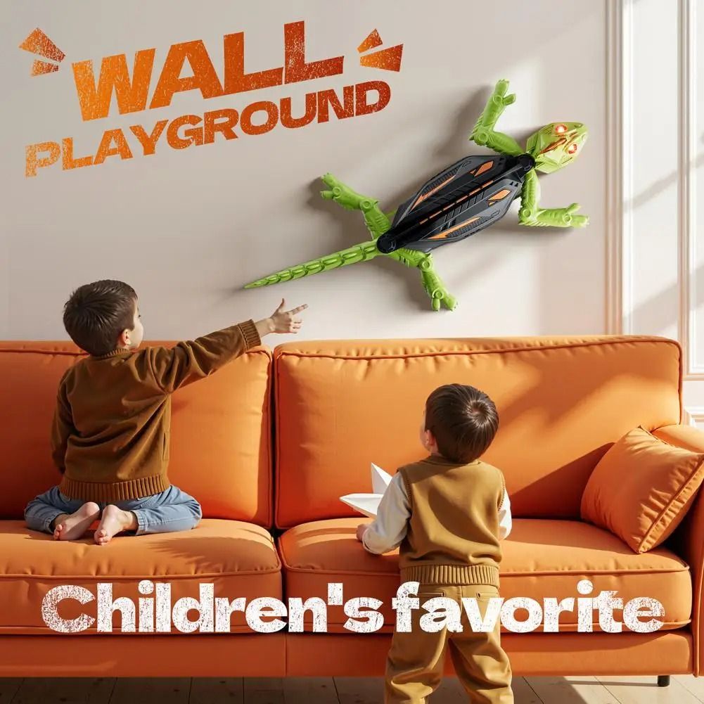 Remote Control Wall-Climbing Gecko – High-Tech Electric Stunt Lizard Toy