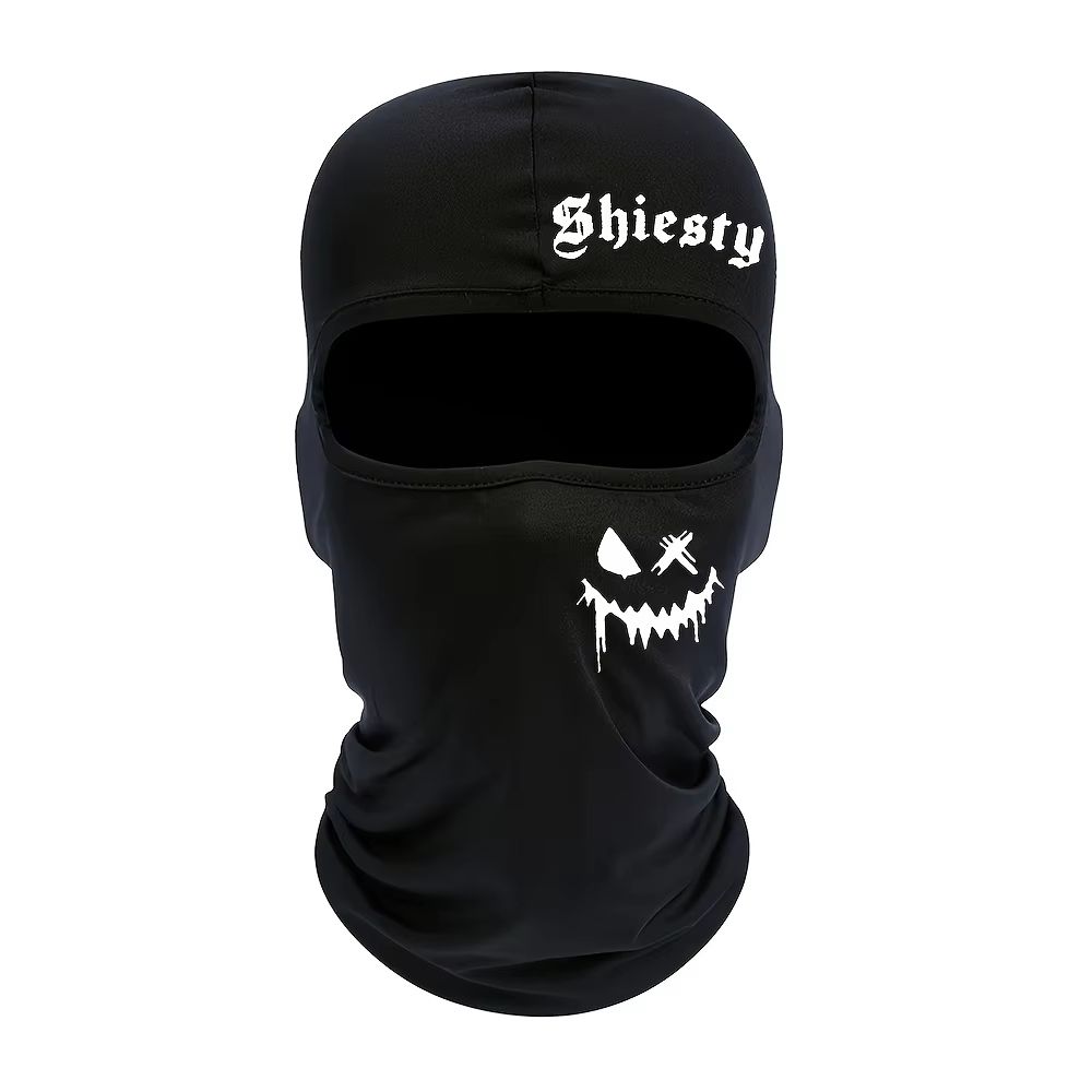 Smiling Face Print Unisex Balaclava Neck Cover Mask