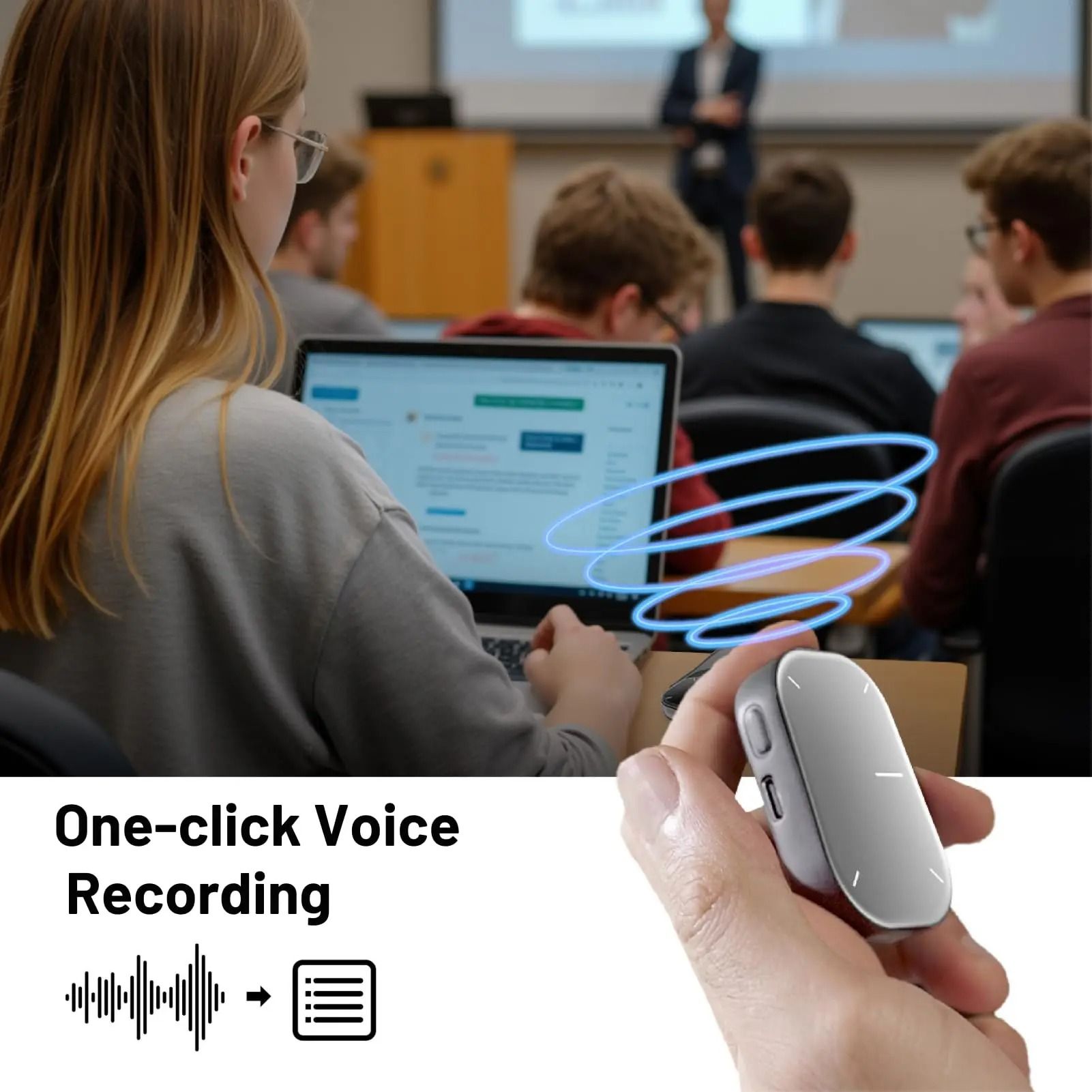 Cheerdots 2 Detachable Air Mouse Wireless Touchpad with AI Voice Control