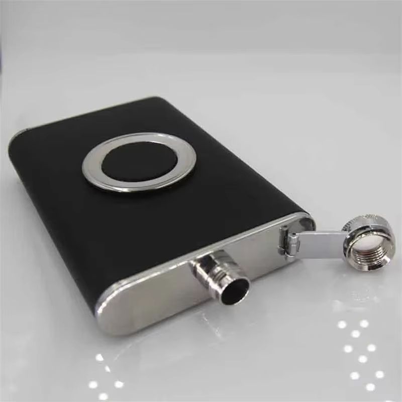 Stainless Steel 8 oz Hip Flask Set With Cup and Funnel Portable Alcohol Bottle Gift