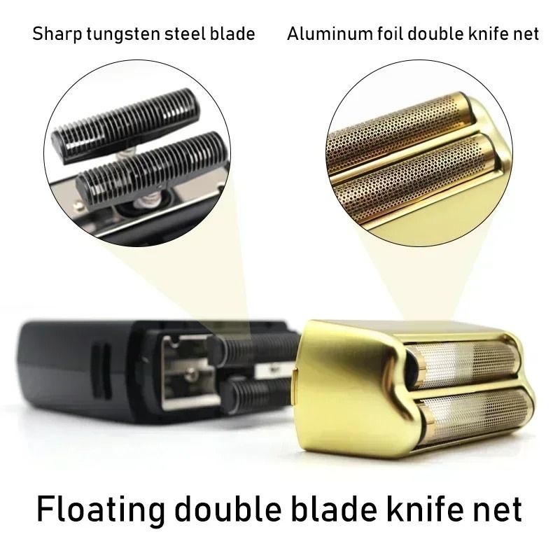 Professional Electric Beard Trimmer Double Foil Shaver with USB Charging