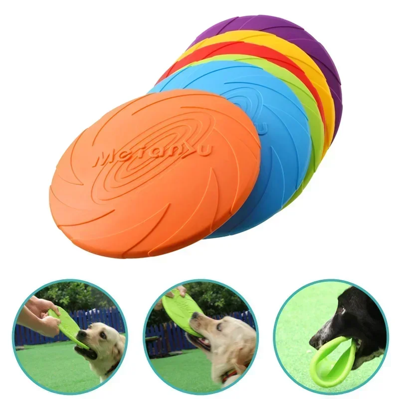 Soft Silicone Dog Flying Disc for Fetch Training and Interactive Play