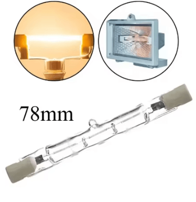 80W R7s Halogen Linear Light Bulb with 360 Degree Beam Angle