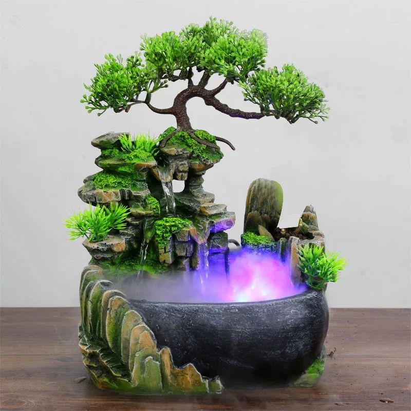 Feng Shui Waterfall Fountain with LED Lights