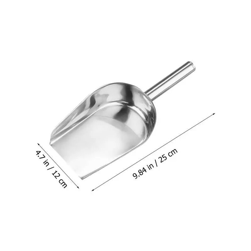 Stainless Steel Dry Goods Scoop Set 2 Piece Candy Flour Nut Bar Utility Shovels