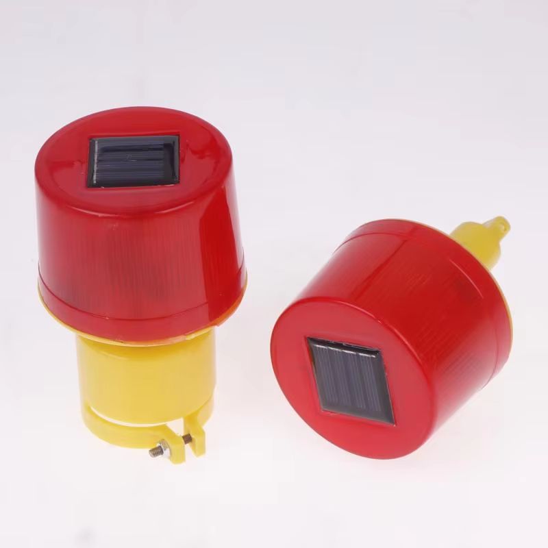 Solar LED Traffic Warning and Crane Safety Beacon Light with Emergency Flashing Lamp