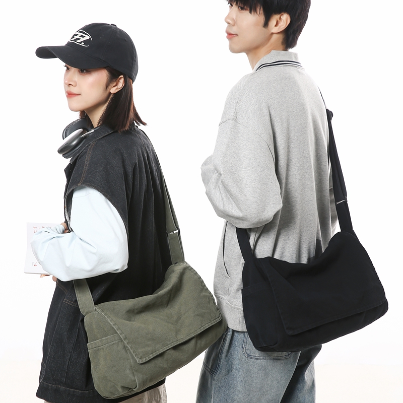 Trendy Flap Messenger Bag Large Capacity Crossbody Shoulder Bag with Adjustable Strap for Students and Professionals