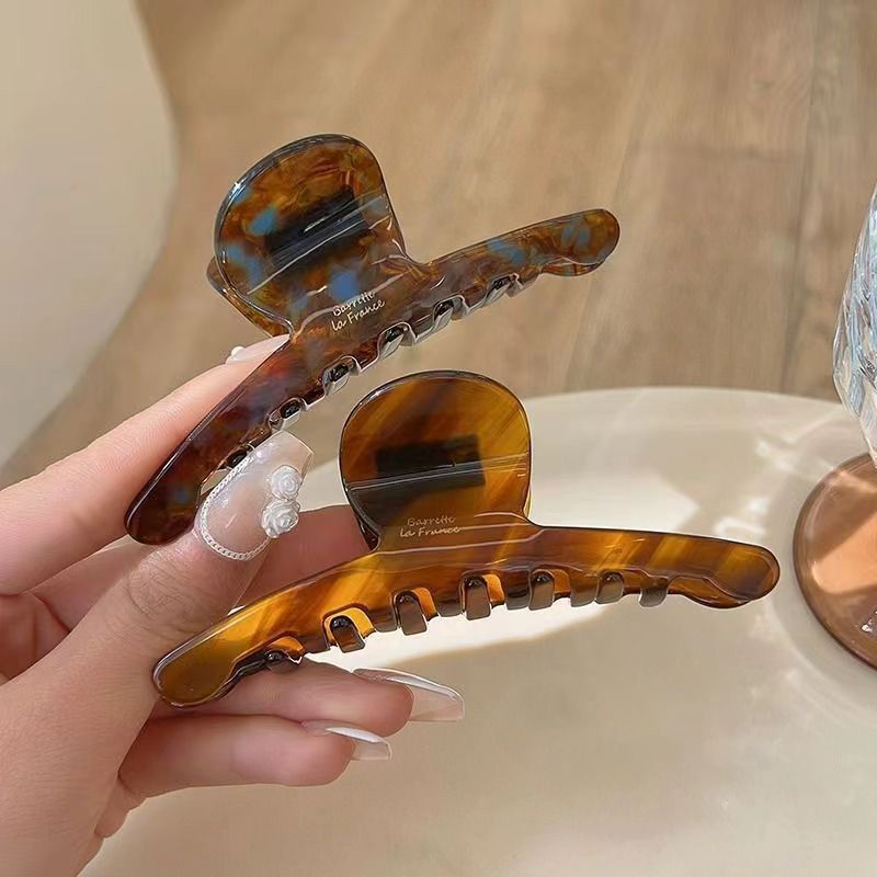 Elegant Vinegar Grip Hair Clip for Women – High-End Shark Clip Headwear for Back of the Head