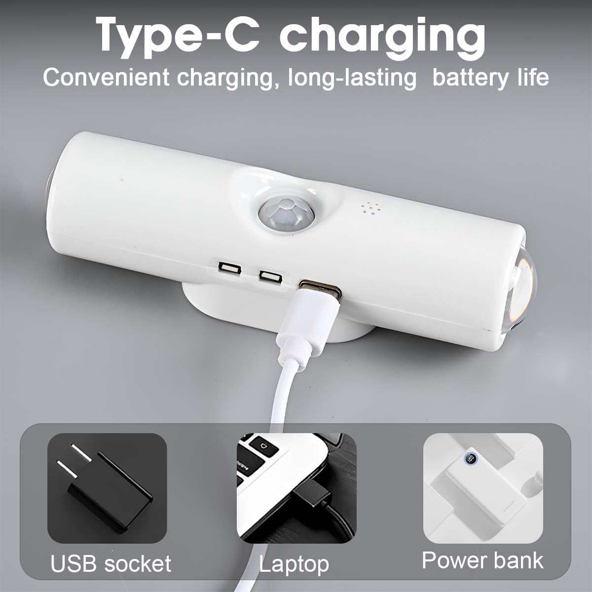 Wall Lamp Punch-Free Bedside Bedroom Night Light, LED Spotlight with Induction Magnetic Charging, Small Hill Soft Light