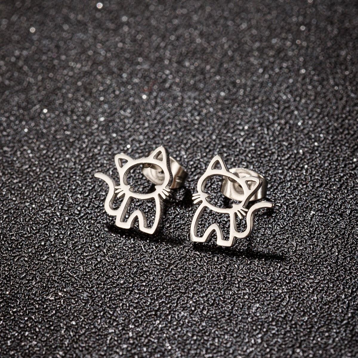 Cute Stainless Steel Stud Earrings