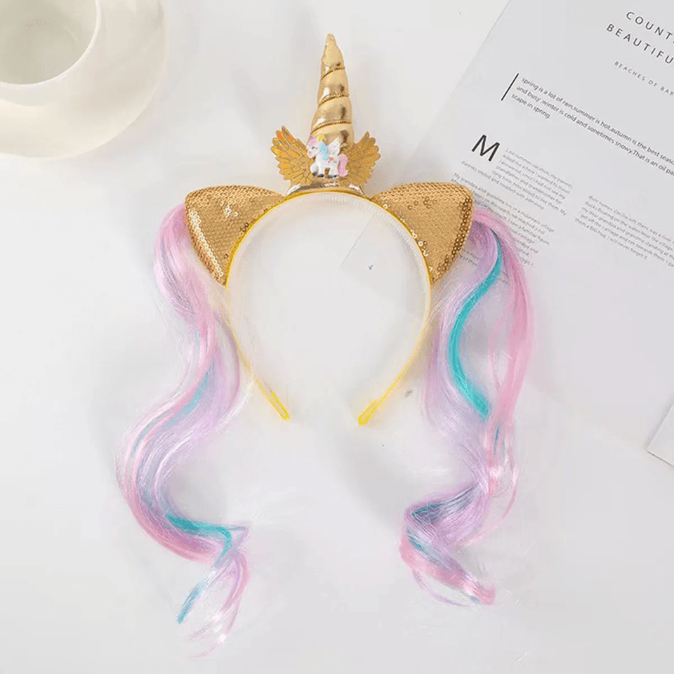 Unicorn Birthday Headband for Girls – Colorful Hair Accessory for Parties & Baby Showers