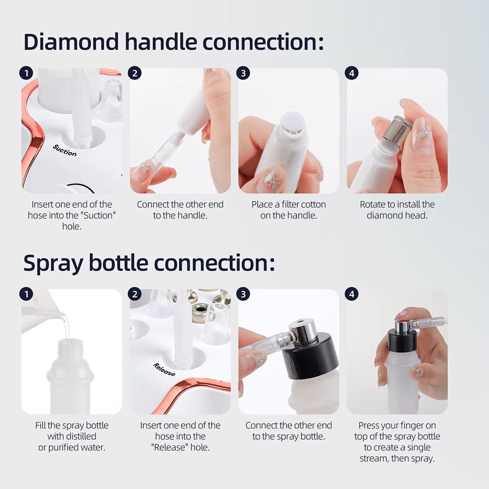 Professional Diamond Microdermabrasion Machine – Home Facial Exfoliation & Deep Cleaning Skin Care Device