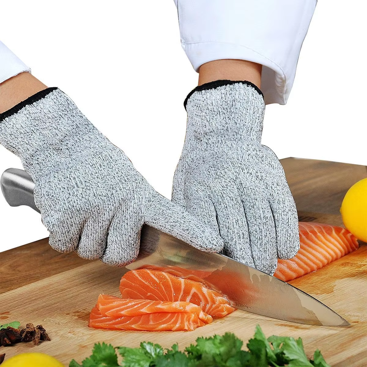 Anti-Cut Gloves for Kitchen Work, Stainless Steel Wire, Safety Protective Cutting Resistant Butcher Mesh Gloves