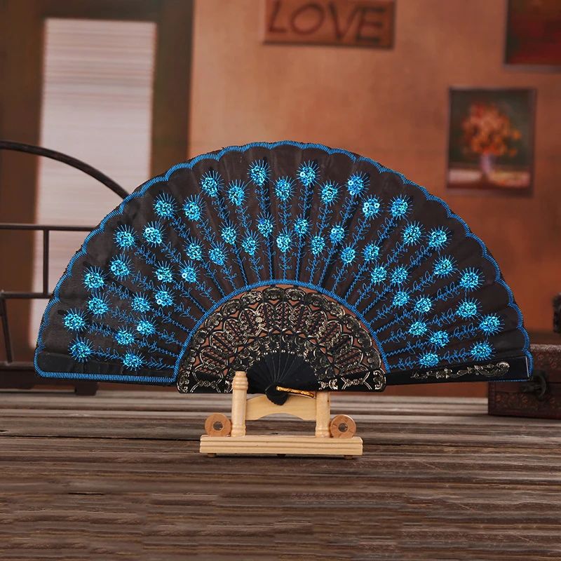 Chinese Style Embroidered Folding Hand Fan