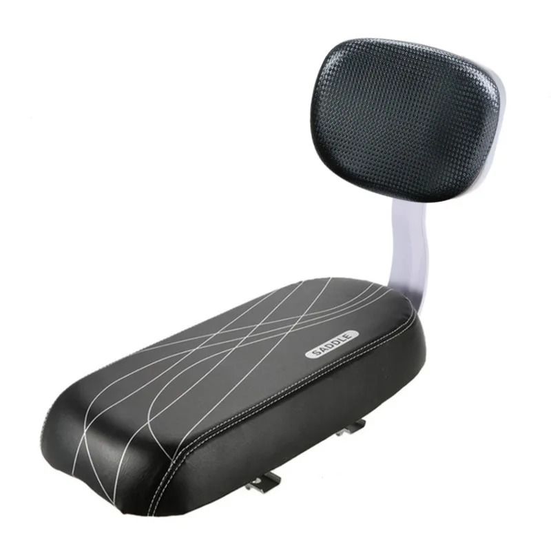 Bike Child Saddle with Back Rest Rear Rack Cushion Seat