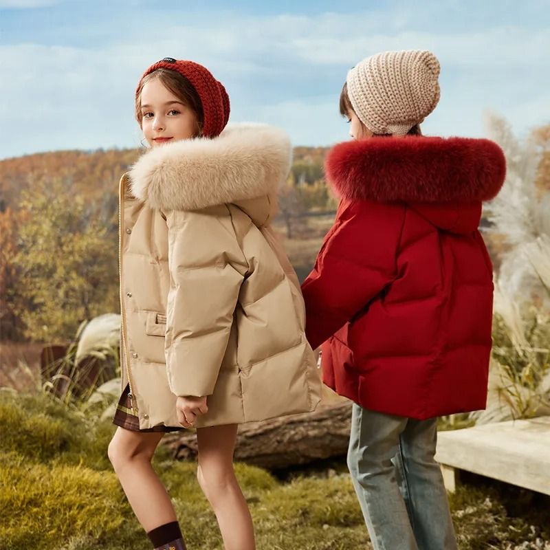 Girls Premium Waterproof Duck Down Winter Parka