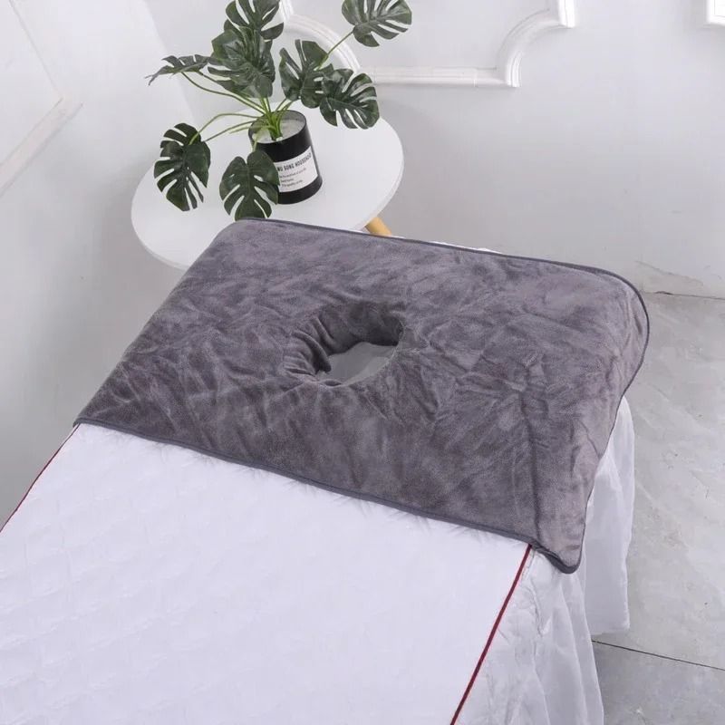 Thickened Spa Massage Table Face Towel Large Massage Bed Face Cover with Breathing Hole