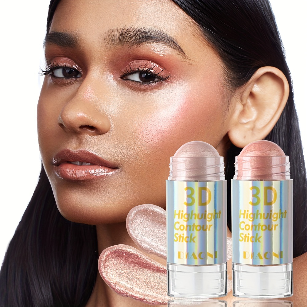 Water Light Highlighter Stick, Blush Stick Make Up for Face and Body, Glitter Illuminator for Contour and Brighten