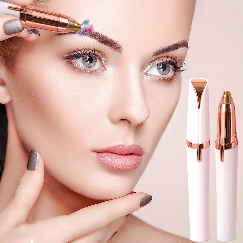 Automatic Electric Eyebrow Trimmer, Electric Eyebrow Trimming Tool For Beginners, Nose Hair Shaving Brush Scraper