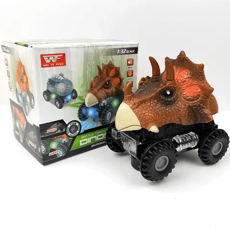 Electric Dinosaur Car Toy – Interactive Dino Vehicle with Lights, Sound & Motion