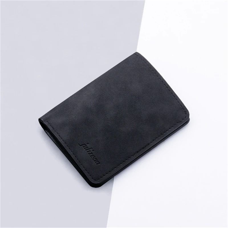 Mini Thin Vertical Wallet – Slim PU Leather Card Holder & Coin Pouch