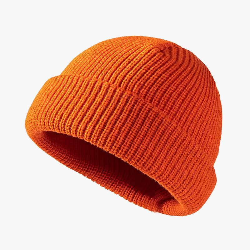 Unisex Knitted Melon Skin Winter Beanie Hat