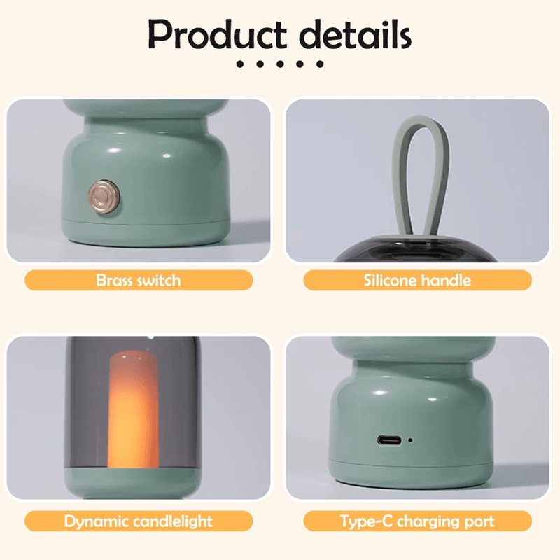 GlowHaven Rechargeable Retro Lantern Night Light
