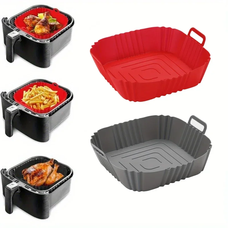 Silicone Air Fryer Liner – Reusable Basket for Baking, Pizza, Chicken, and More