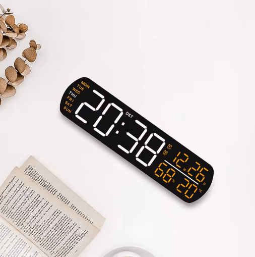 Digital Alarm Clock with Temperature & Humidity LED Auto Dimmable Multifunction Desk Clock