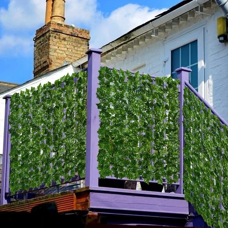 Artificial Ivy Privacy Fence – High-Definition Apple Leaf Vertical Garden Screen