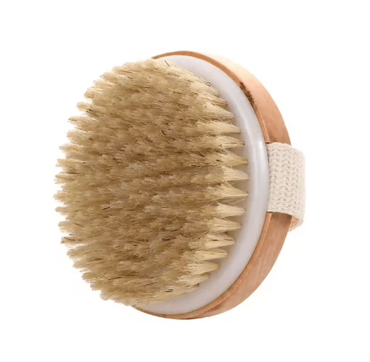 2-in-1 Dry Skin Body Massage Brush with Natural Bristles