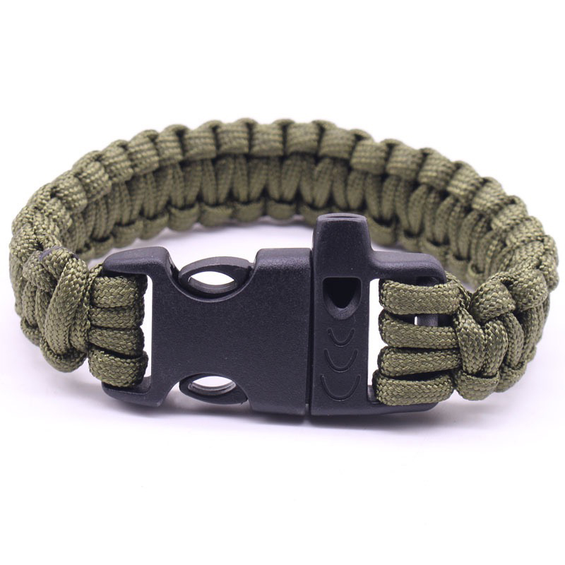 Tactical Paracord Survival Bracelet Emergency Rescue Gear for Outdoor Adventures